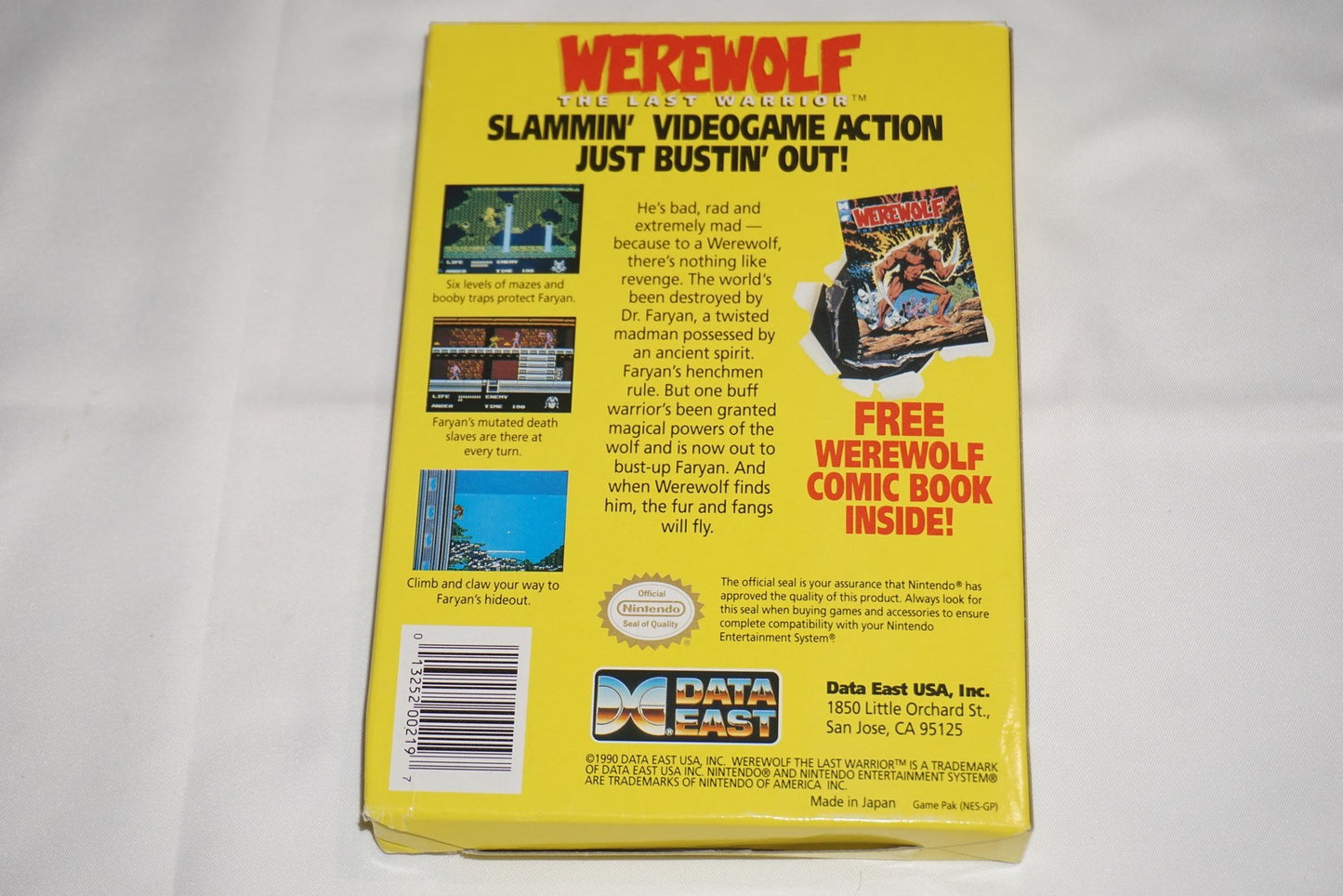 Werewolf Last Warrior (Nintendo NES) Complete in Box CIB