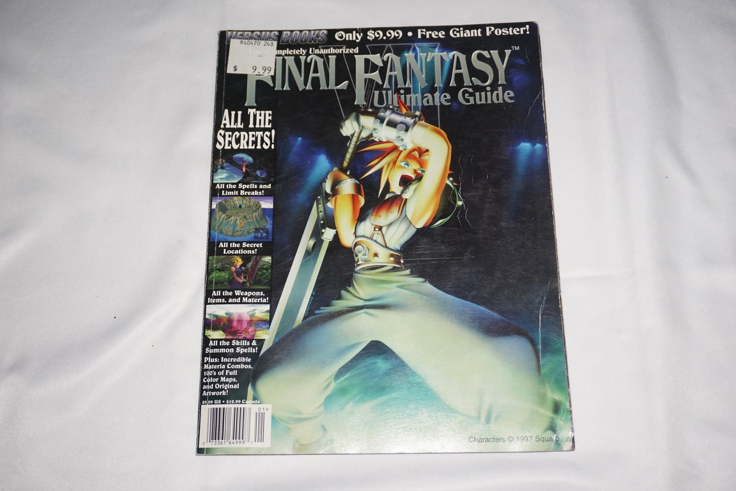 Final Fantasy VII Ultimate Versus 7 Strategy Guide Playstation ps1 w/ Poster