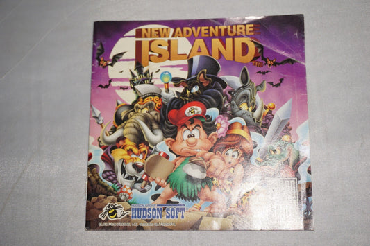 New Adventure Island (Turbo Grafx 16 Turbografx tg16) Manual ONLY NO GAME