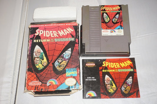 Spider-Man Return Of Sinister Six (Nintendo NES) Complete in Box CIB