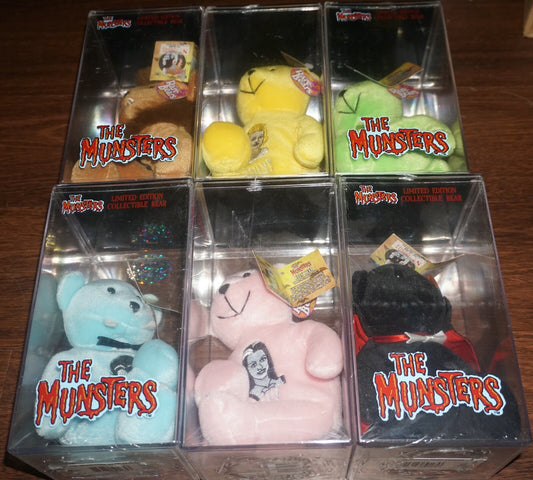 The Munsters Rare Bears Set of 6 NEW Factory Sealed