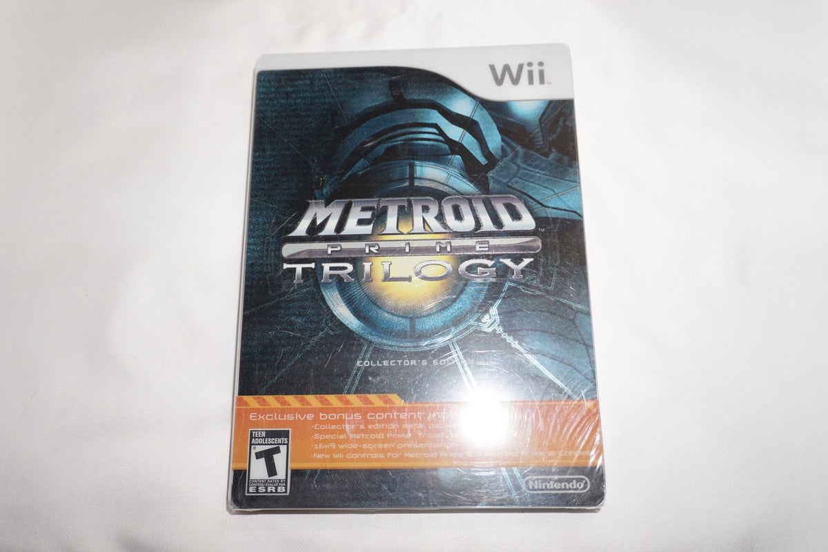 Metroid Prime Trilogy Collector's Steelbook (Nintendo Wii) NEW Sealed