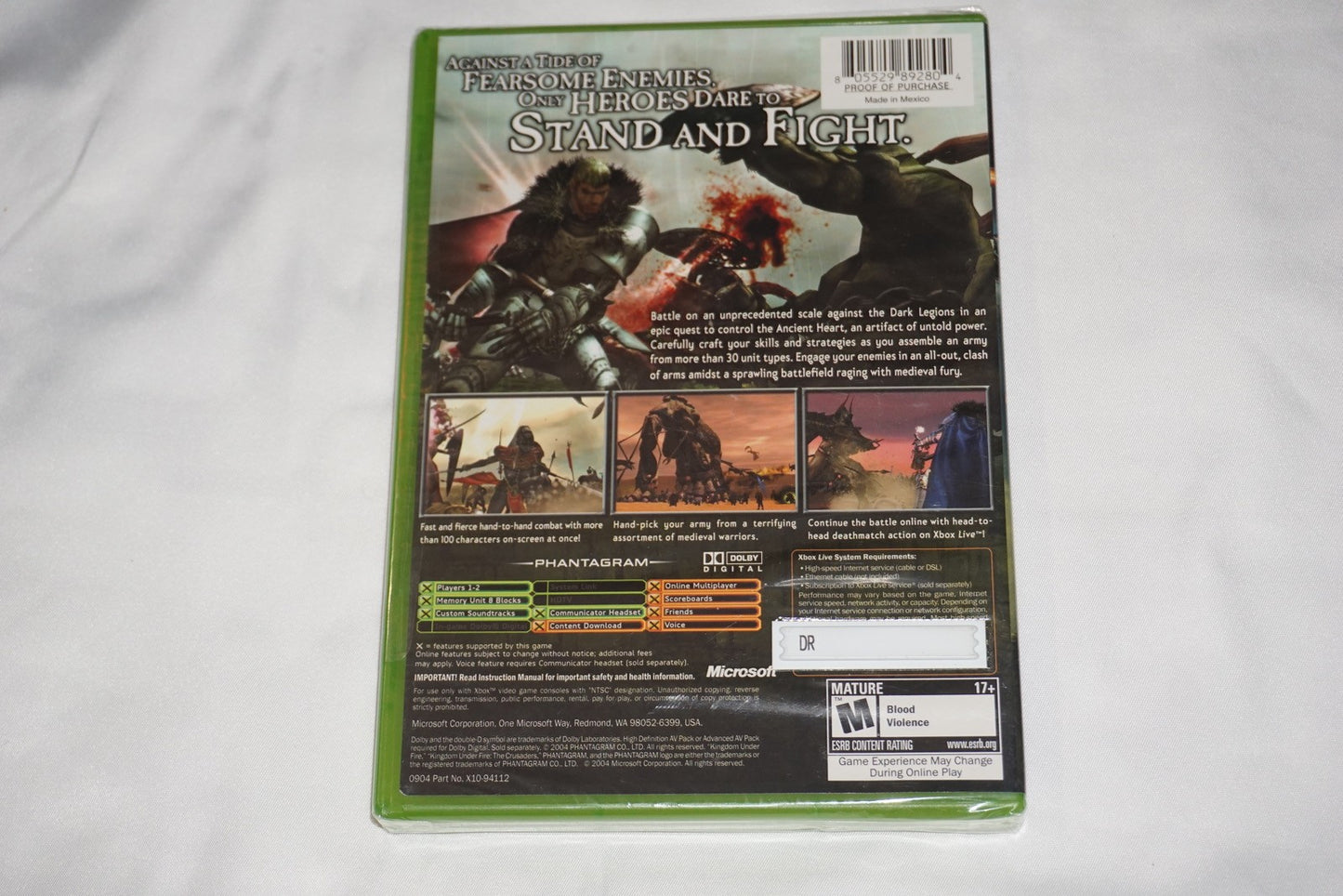 Kingdom Under Fire Crusaders (Microsoft Xbox) NEW Sealed