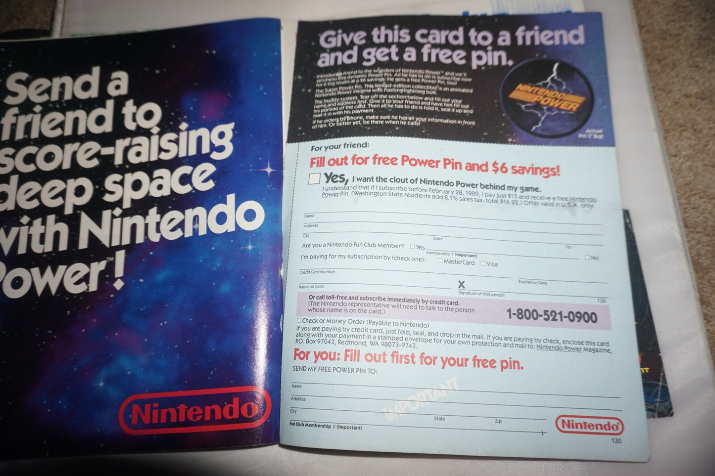 January/February 1989 Zelda II Nintendo Power Magazine #9 Poster
