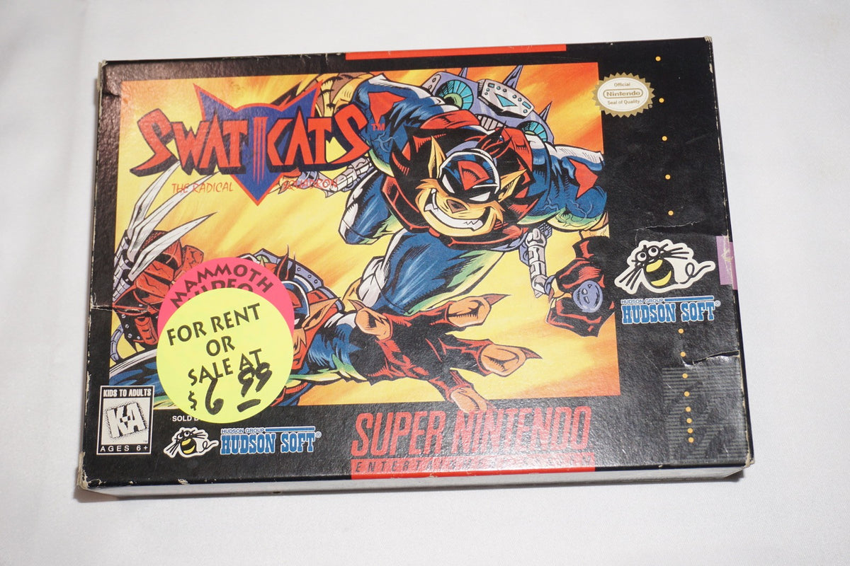 Swat Kats (Super Nintendo SNES) with Box No Manual