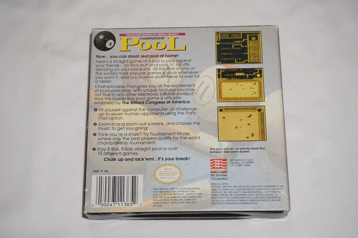 Championship Pool (Nintendo Game Boy Game Boy) Complete in Box CIB
