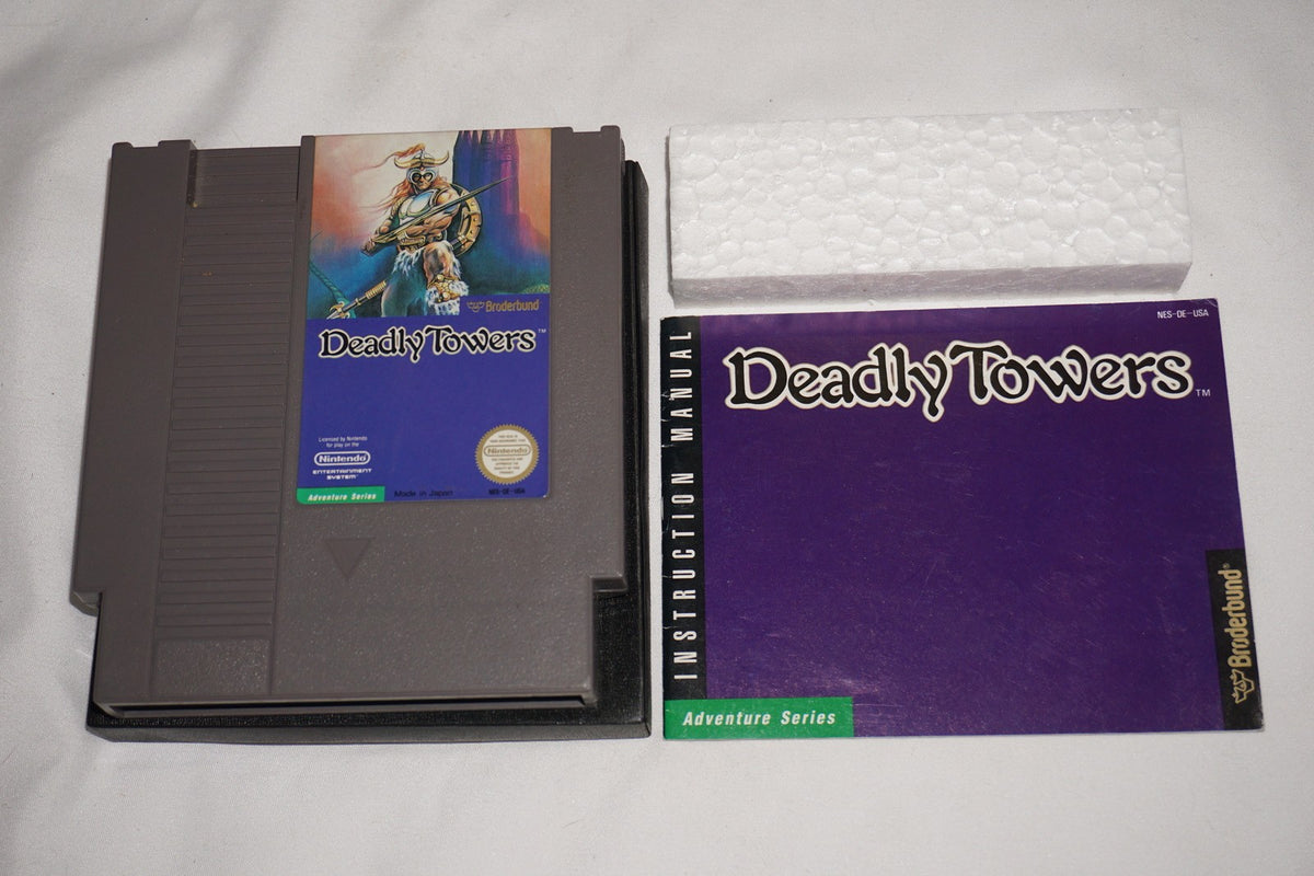 Deadly Towers (Nintendo NES) Complete in Box CIB