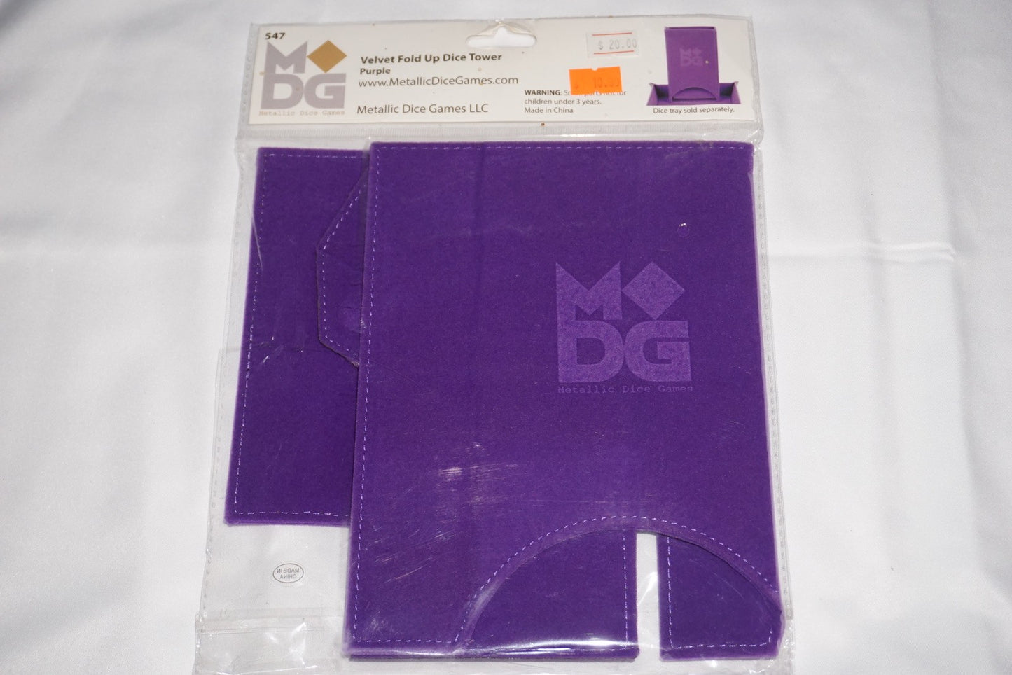 Mdg Velvet Fold Up Dice Tower Watercolor Purple