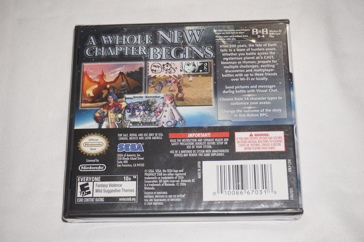 Phantasy Star 0 Zero (Nintendo DS) NEW Sealed