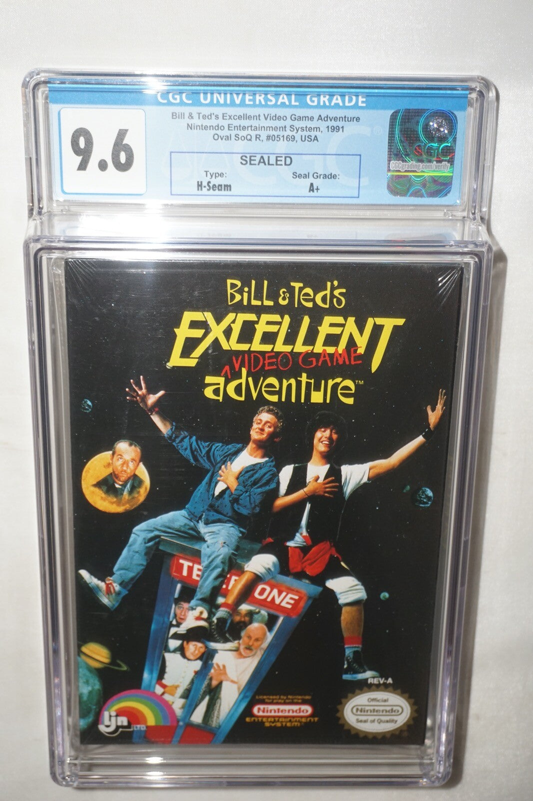 Bill & Ted’s Excellent Adventure (Nintendo NES) CGC 9.6 A+ NEW Sealed