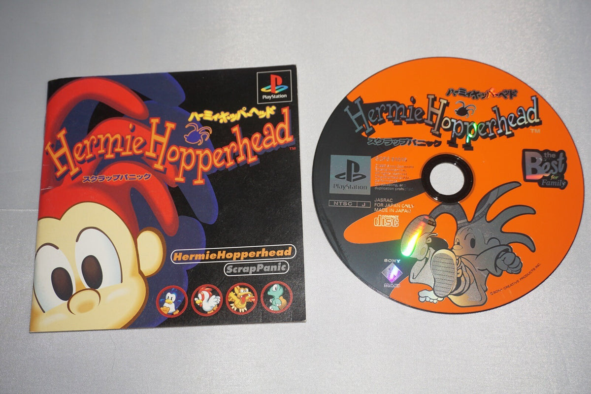 Hermie Hopperhead (Sony Playstation 1 ps1) w/ Manual JAPAN