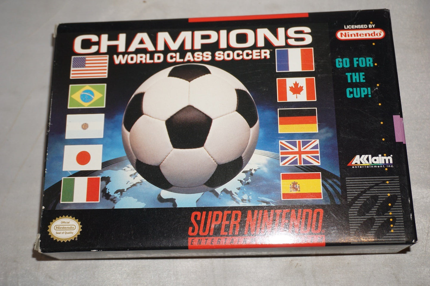 Champions World Class Soccer (Super Nintendo SNES) Complete Box w/ Reg Card CIB
