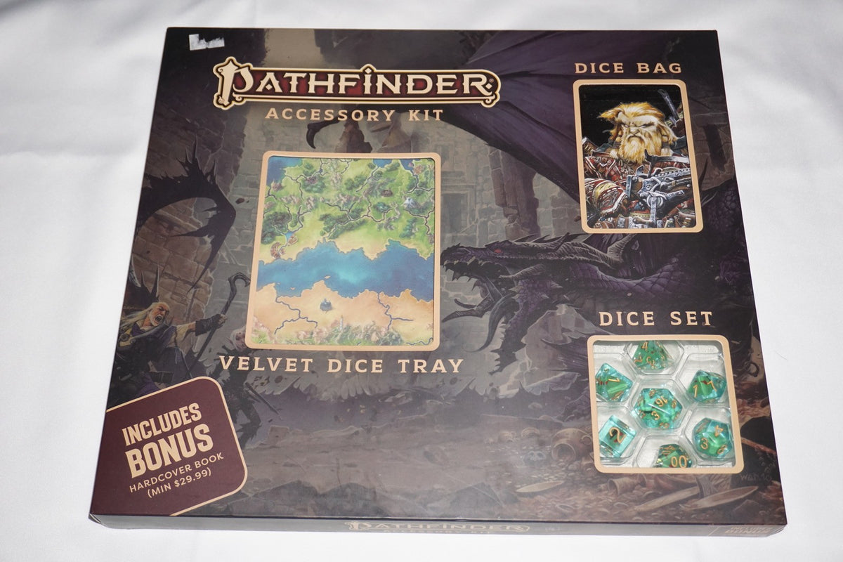 Pathfinder Accessory Kit Velvet Dice Tray Bag Set NEW Sealed