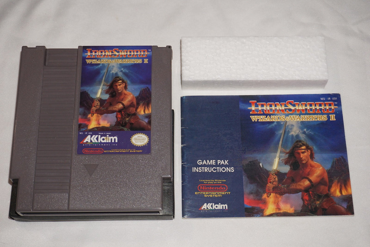 Iron Sword Wizards and Warriors II (Nintendo NES) Complete in Box CIB