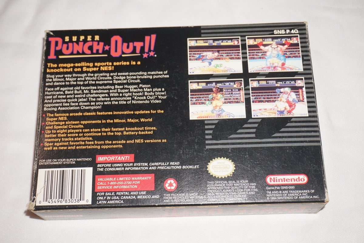 Super Punch Out (Super Nintendo SNES) Complete in Box CIB