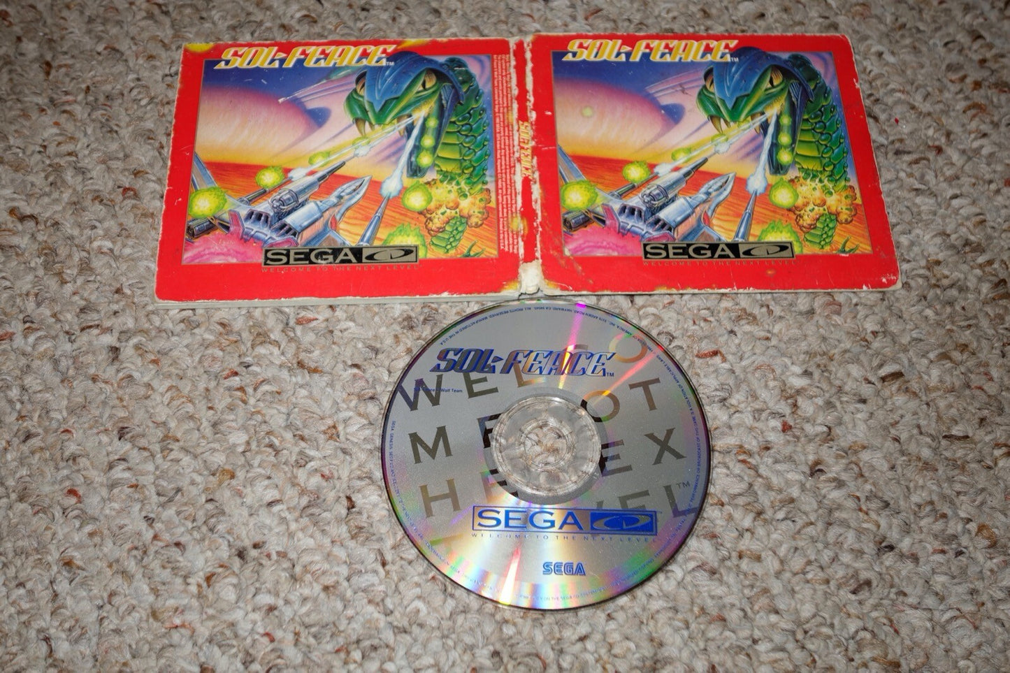 Sol-Feace (Sega CD, 1992) w/ Case