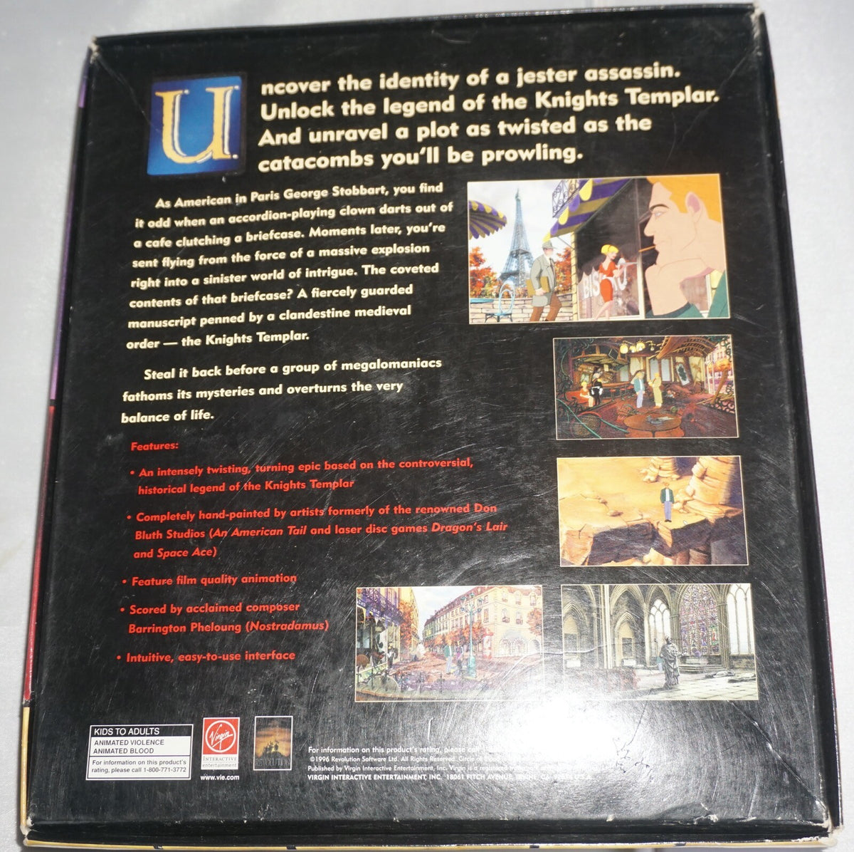 Circle of Blood (PC Windows 95 MS Dos) Complete in Big Box CIB