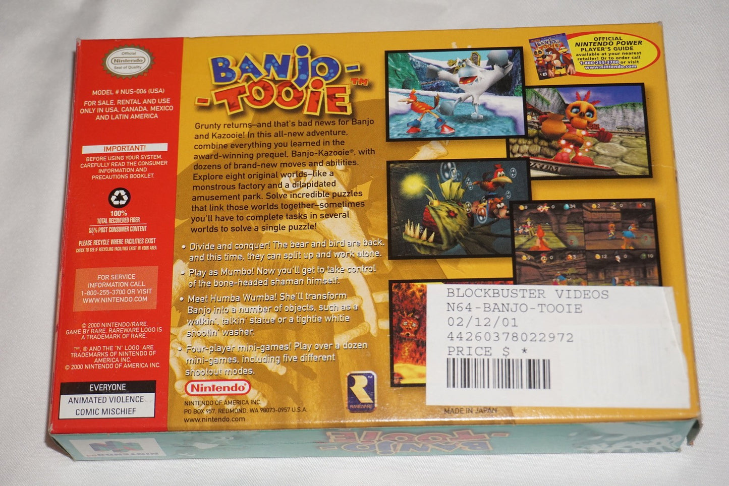 Banjo Tooie (Nintendo 64 N64) Complete in Box CIB Authentic