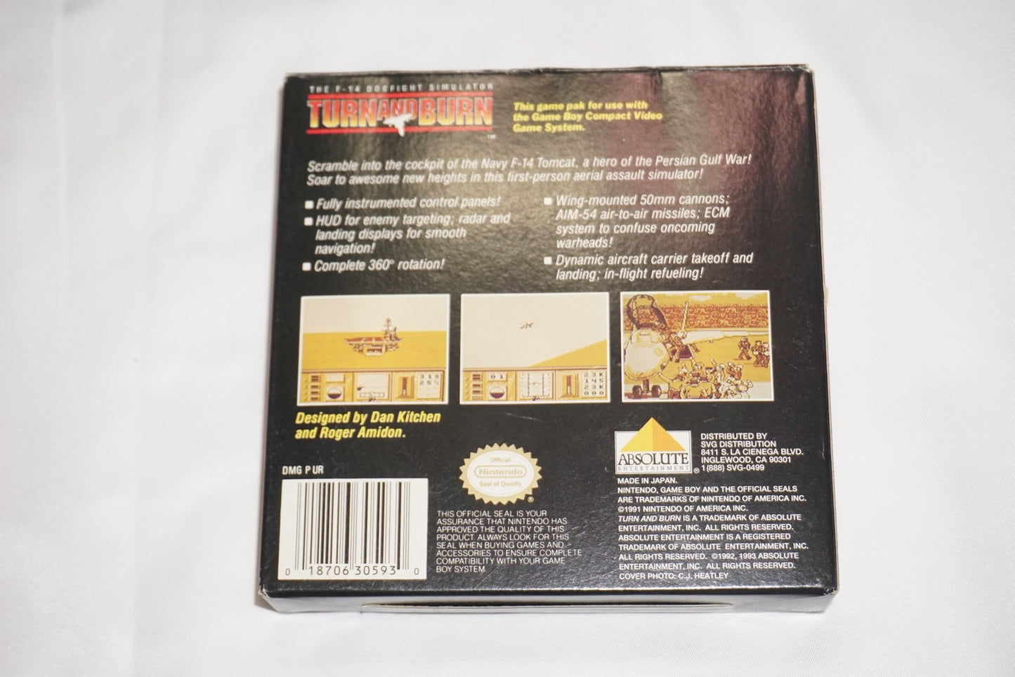 Turn and Burn (Nintendo Game Boy Gameboy) Complete in Box CIB