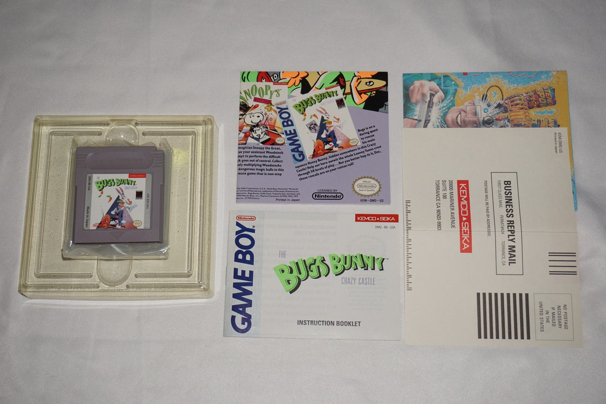 Bugs Bunny Crazy Castle (Nintendo Game Boy Game Boy) Complete in Box w/ Reg CIB
