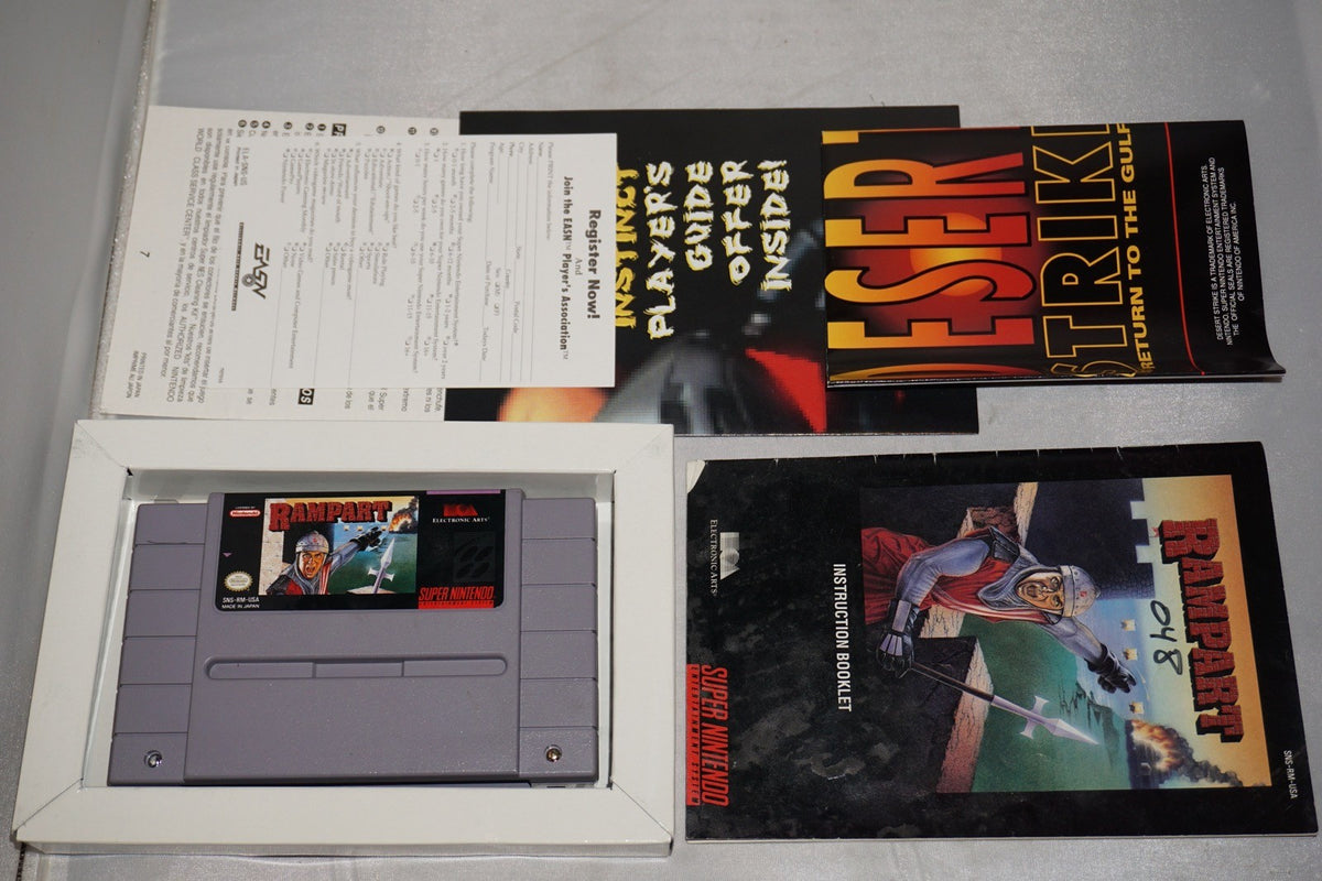 Rampart (Super Nintendo SNES) Complete in Box w/ Reg Card CIB
