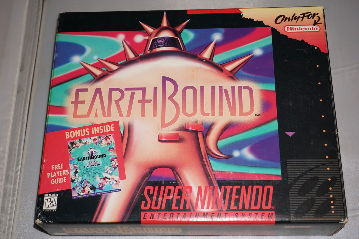 Earthbound (Super Nintendo SNES) Complete in Box CIB Guide Cards