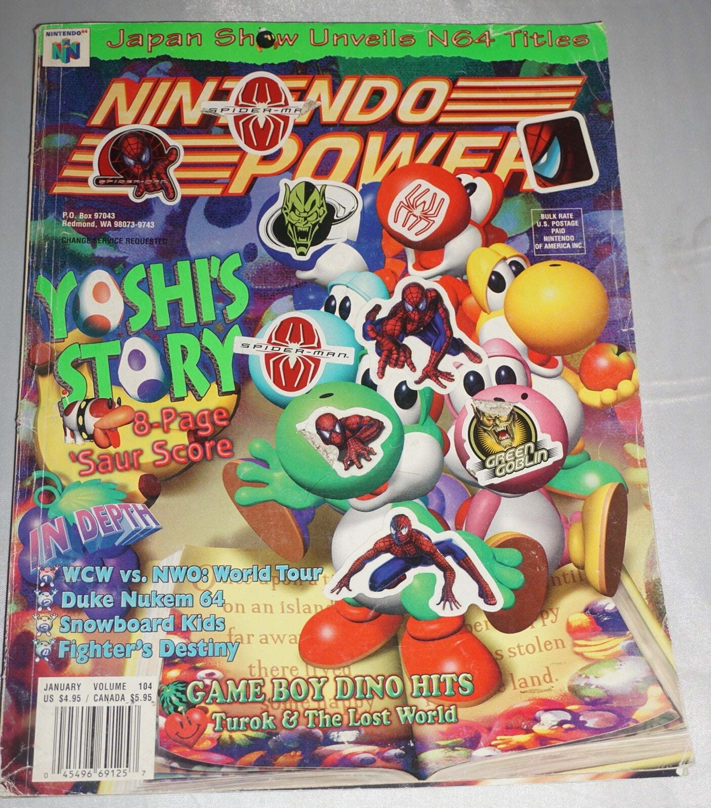 Nintendo Power Vol 104 Yoshi's Story Magazine #2 Poster Calendar