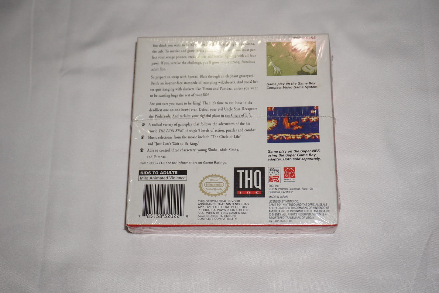 Lion King (Nintendo Game Boy Gameboy) NEW Sealed