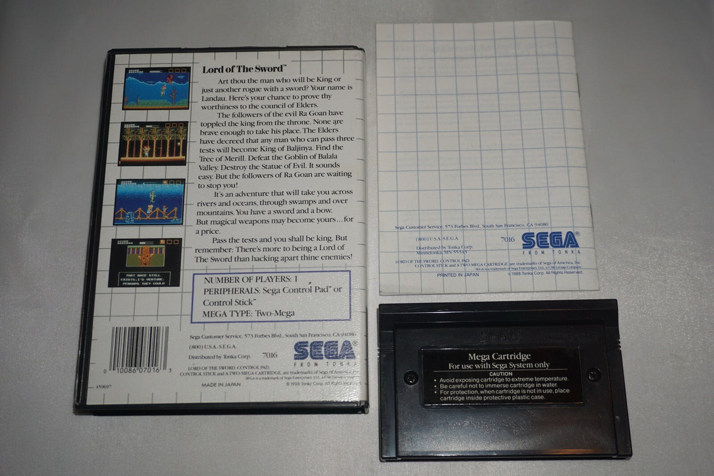 Lord Of The Sword (Sega Master System SMS) Complete in Case