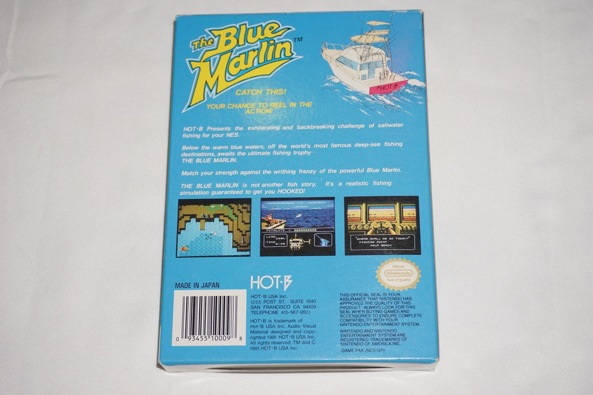Blue Marlin (Nintendo NES) Complete in Box w/ Reg CIB
