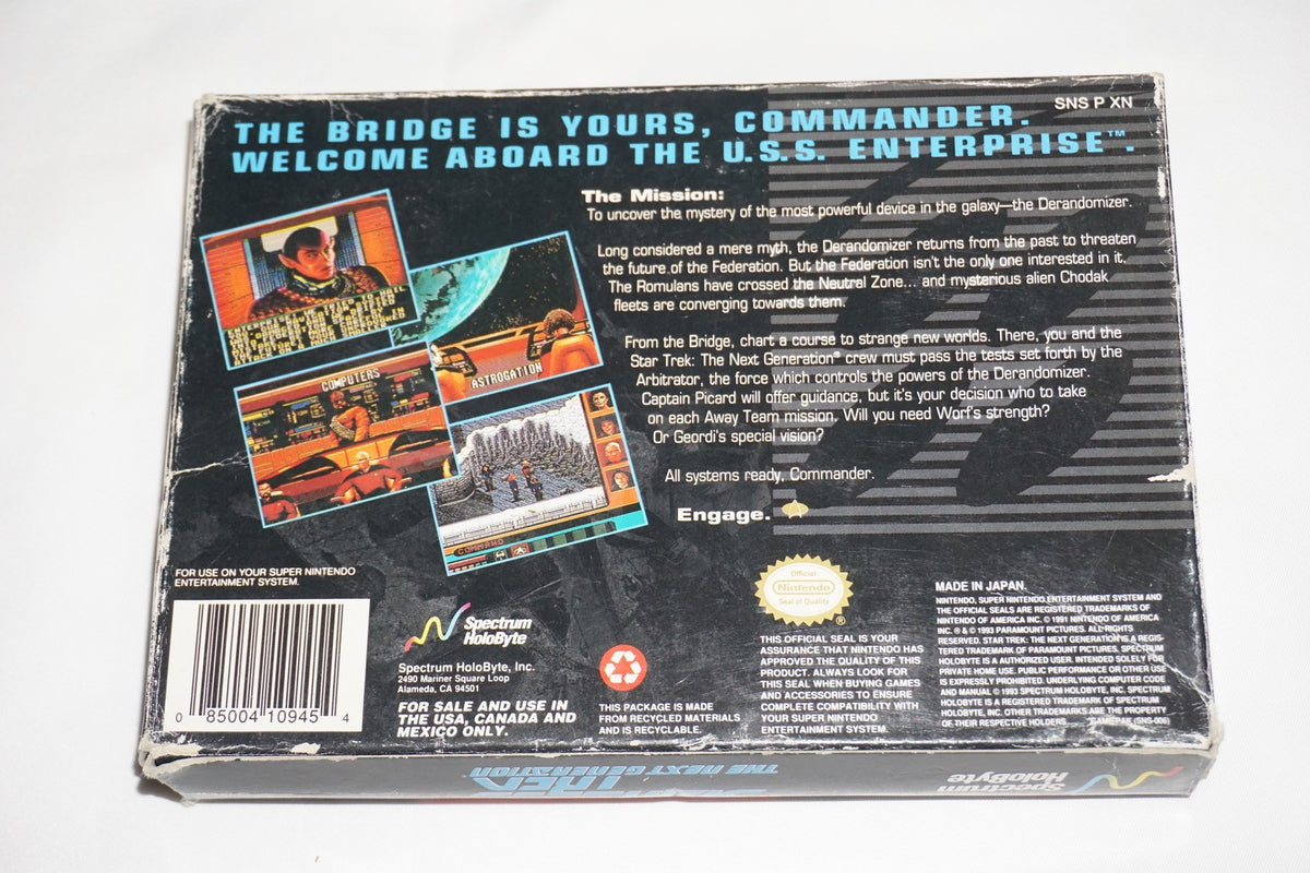 Star Trek: The Next Generation (Super Nintendo SNES) Complete in Box CIB