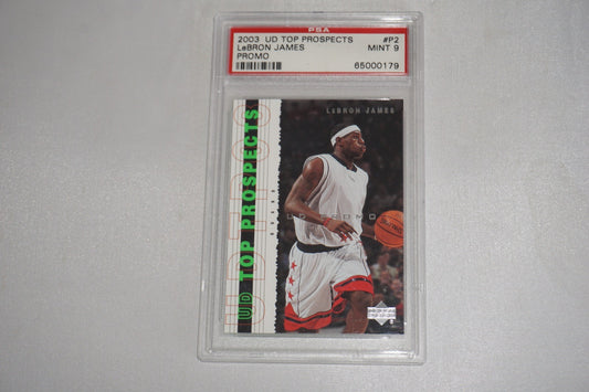Lebron James 2003-04 UD Top Prospects #P2 Promo PSA Mint 9