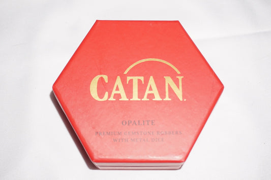 Catan Opalite Premium Gemstone Robbers W/ Metal Dice Set NEW