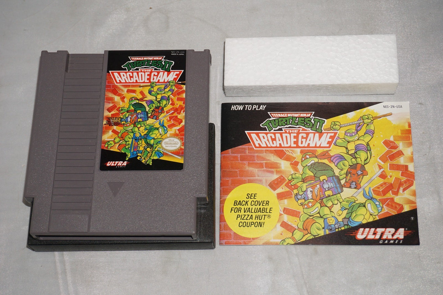 Teenage Mutant Ninja Turtles II 2 Arcade Game (Nintendo NES) Complete in Box CIB