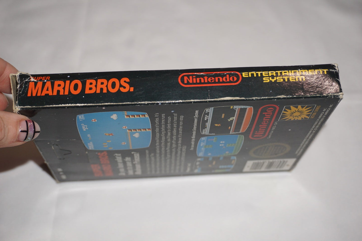 Super Mario Bros 5 Screw Hangtab (Nintendo NES) Complete in Box CIB