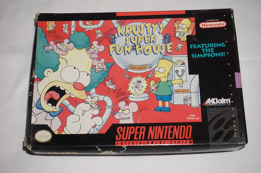 Krusty's Super Fun House (Super Nintendo SNES) Complete in Box CIB