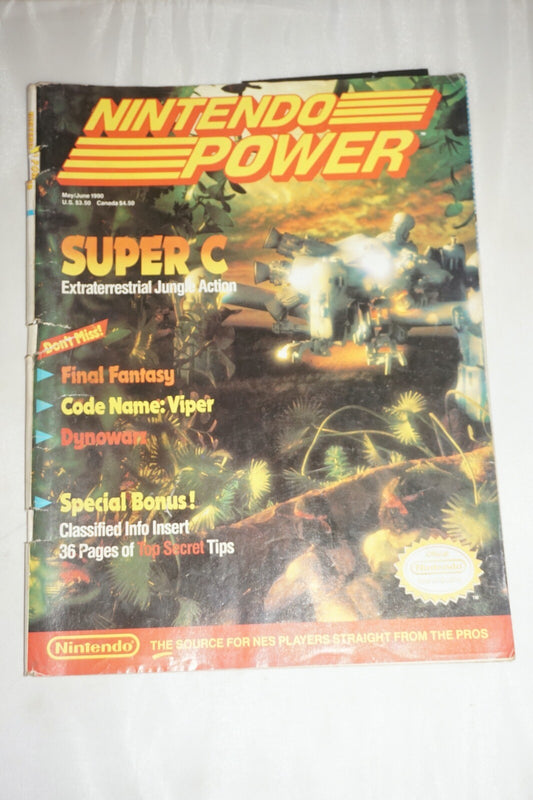 May/June 1990 Super Contra Nintendo Power Magazine #8 Poster Book