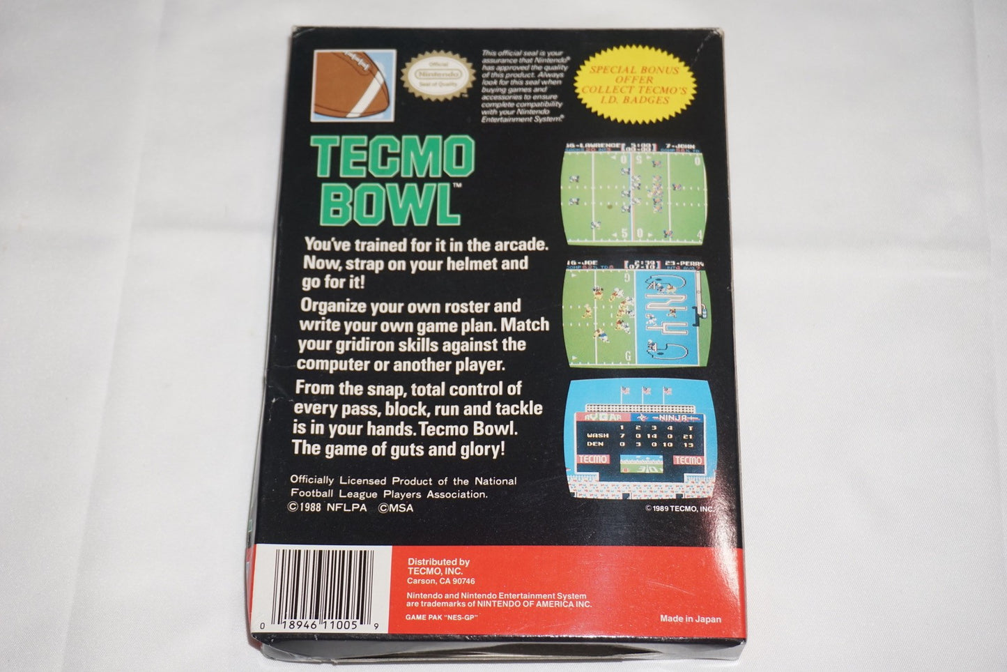 Tecmo Bowl (Nintendo NES) Complete in Box CIB