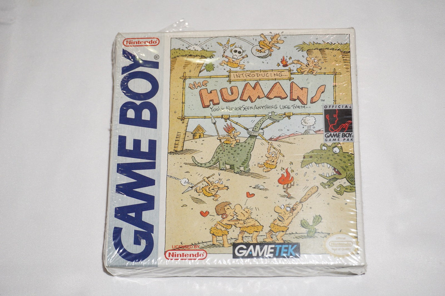 Humans (Nintendo Game Boy) Complete in Box w/ Poster CIB