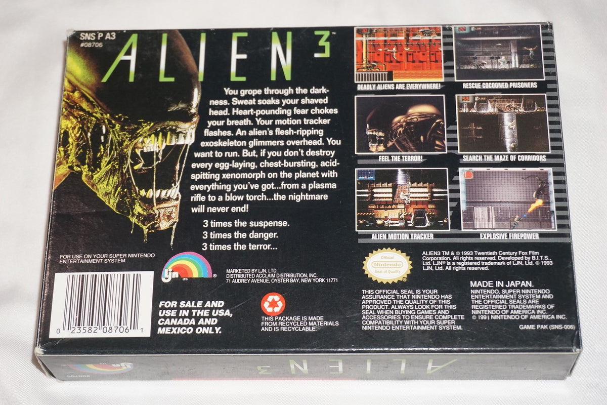 Alien 3 (Super Nintendo SNES) Complete in Box CIB