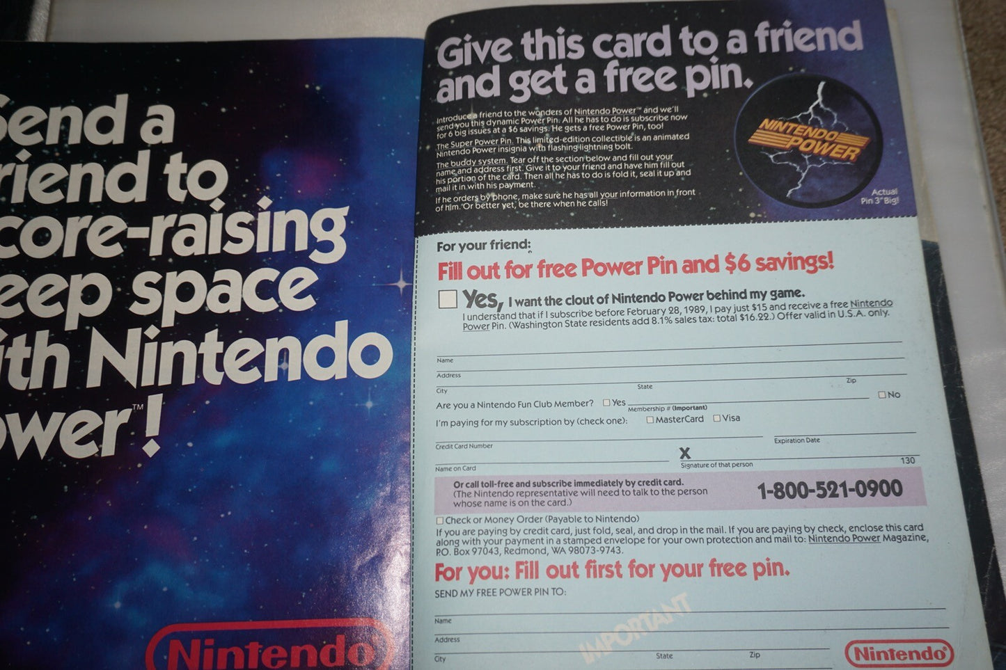 January/February 1989 Zelda II Nintendo Power Magazine #6
