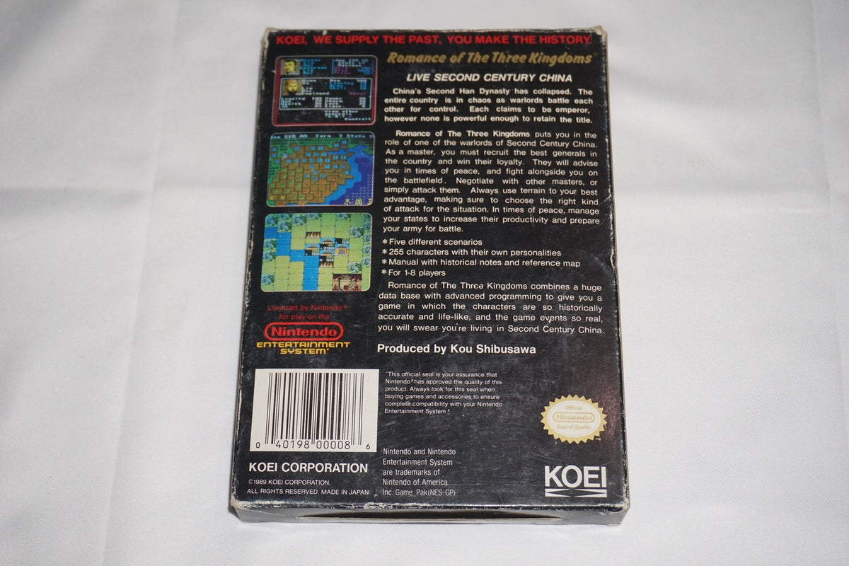 Romance of the Three Kingdoms 1 (Nintendo NES) Complete in Box w/ Reg Poster CIB