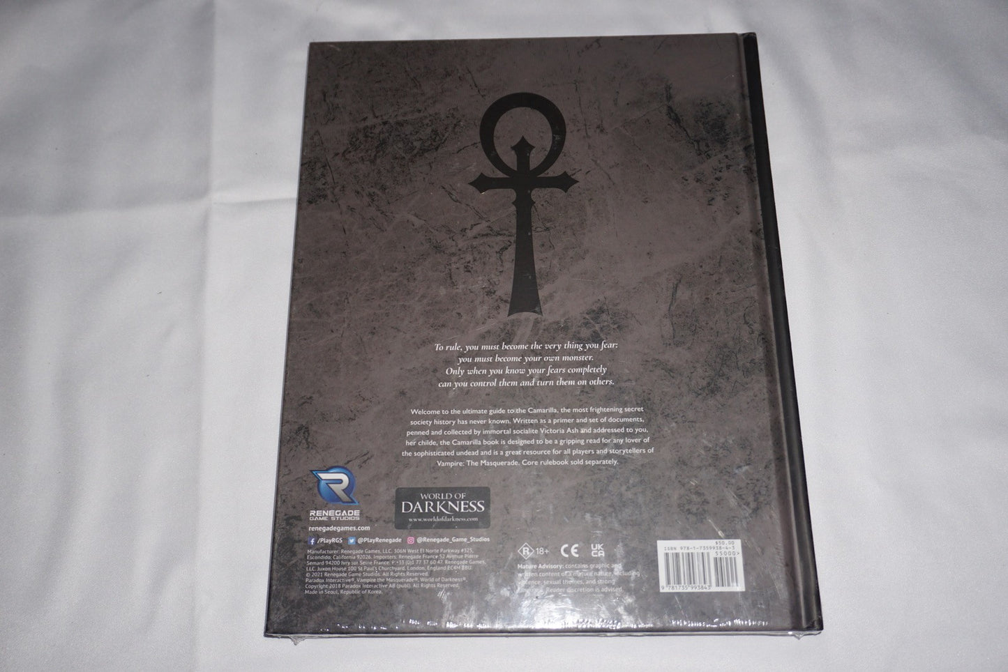 Camarilla Vampire The Masquerade Hardcover Book NEW