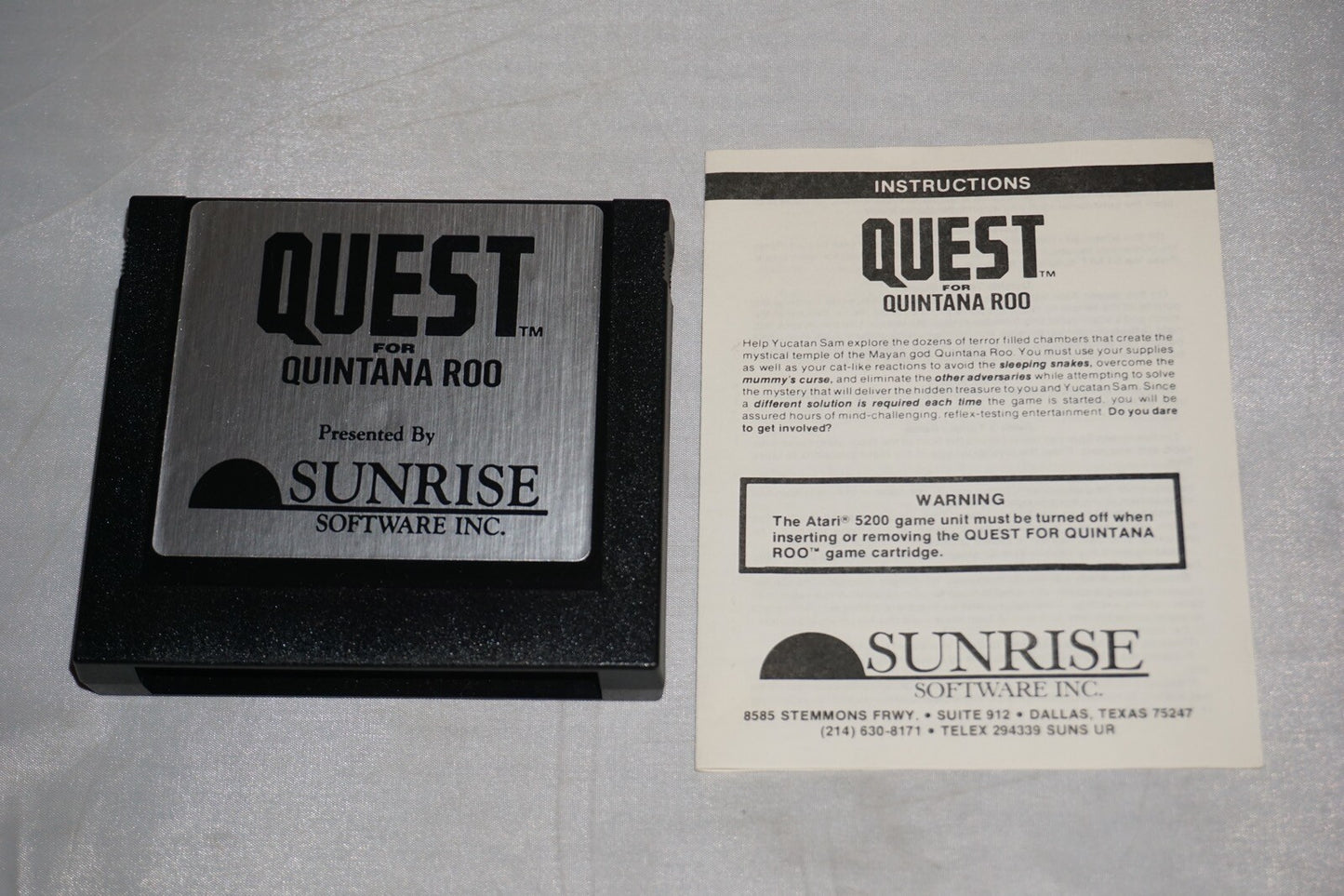 Quest for Quintana Roo (Atari 5200) Complete In Box