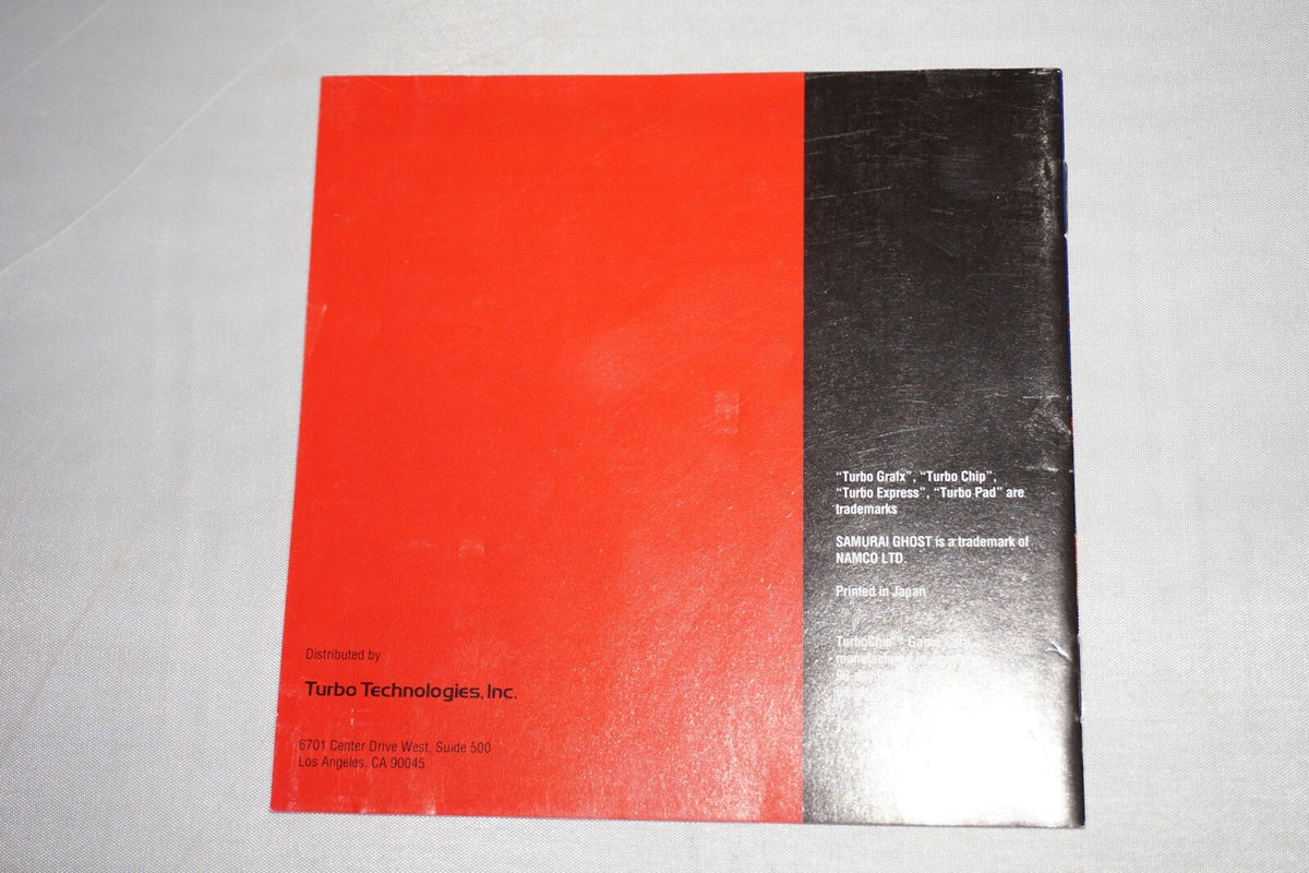 Samurai Ghost (Turbo Grafx 16 Turbografx tg16) Manual ONLY NO GAME
