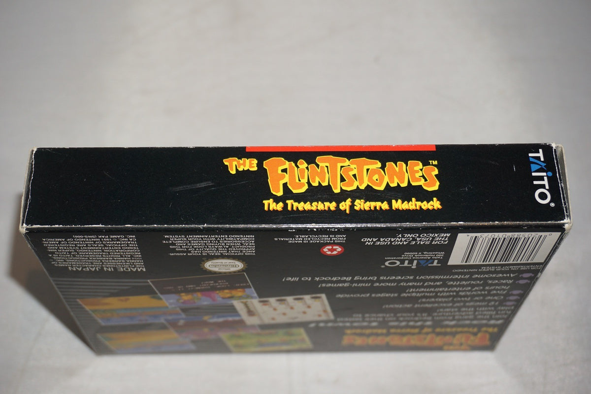 Flintstones Treasure of the Sierra Madrock (Super Nintendo SNES) with Box