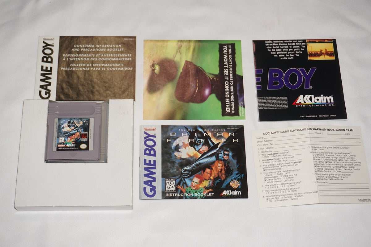 Batman Forever (Nintendo Game Boy) Complete in Box w/ Reg CIB