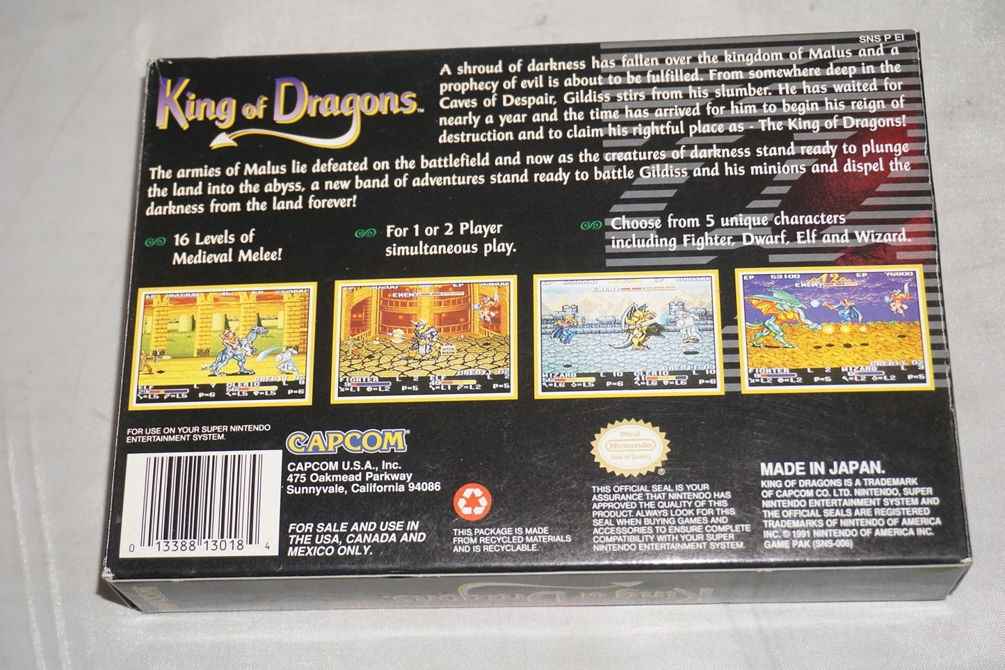 King Of Dragons (Super Nintendo SNES) Complete in Box w/ Reg Card CIB Near Mint