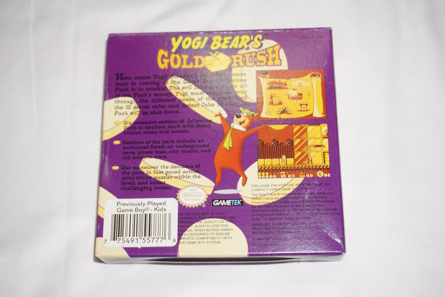 Yogi Bear’s Gold Rush (Nintendo Game Boy Gameboy) Complete in Box CIB