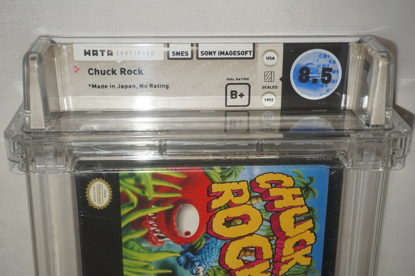 Chuck Rock (Super Nintendo SNES) NEW Sealed WATA 8.5 B+